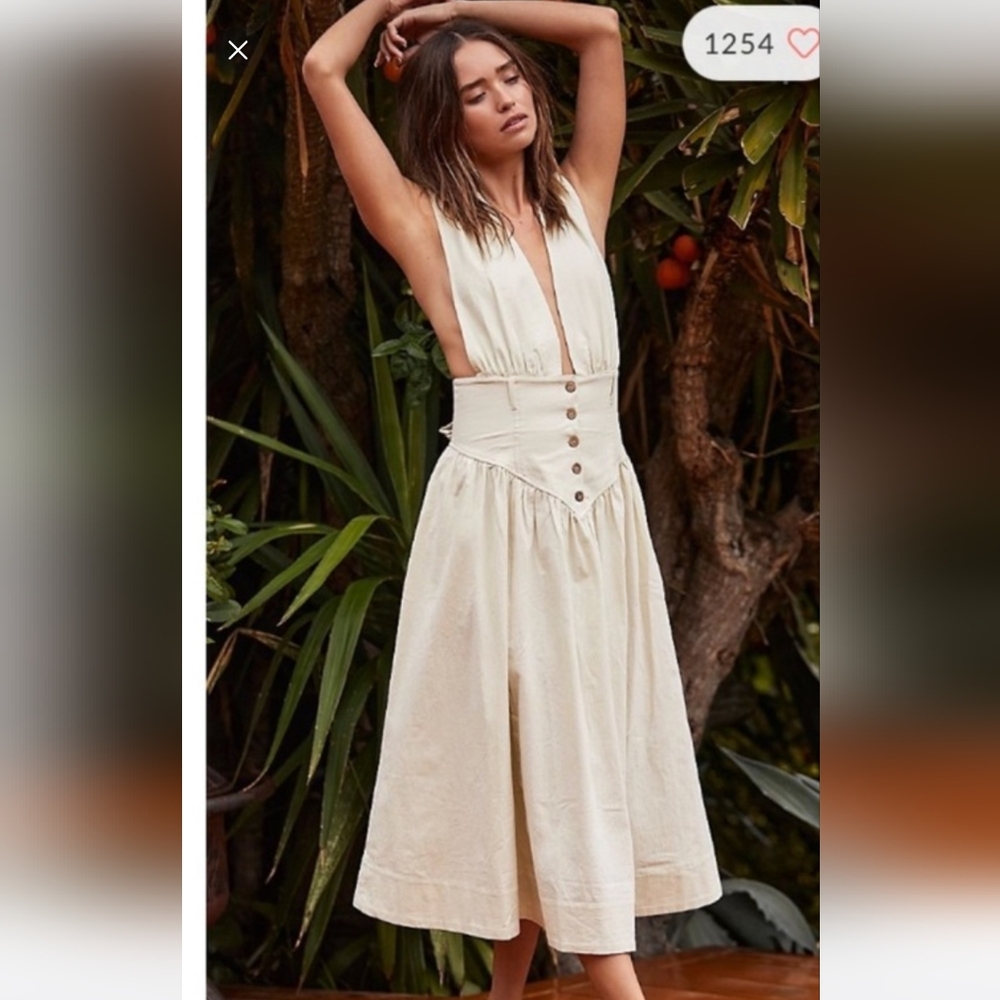 Free People Pleated Sleeveless Sundress